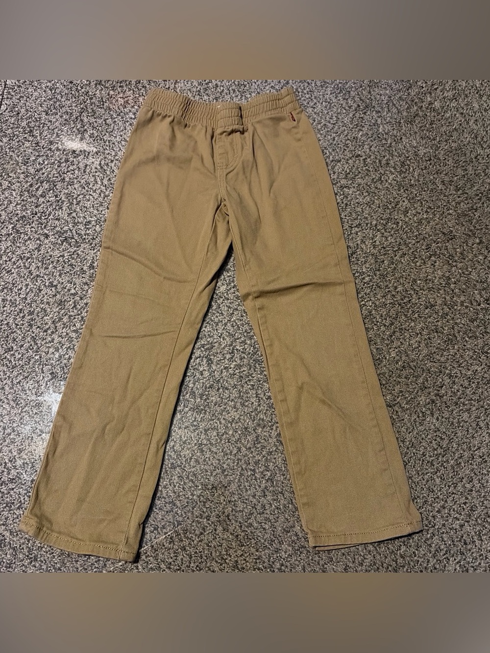 Boy’s Elastic-Waist Khaki Pants size 6